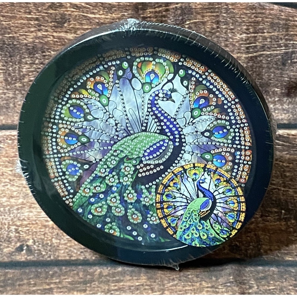Peacock Round Diamond Painting Kit in Frame Hobby Lobby Spring Shop New